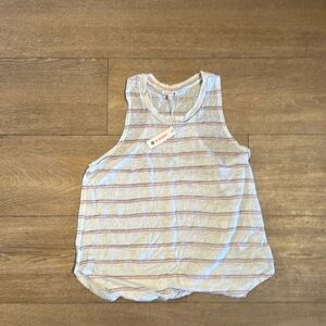 Sundry Navy Red striped Tank Top NWT